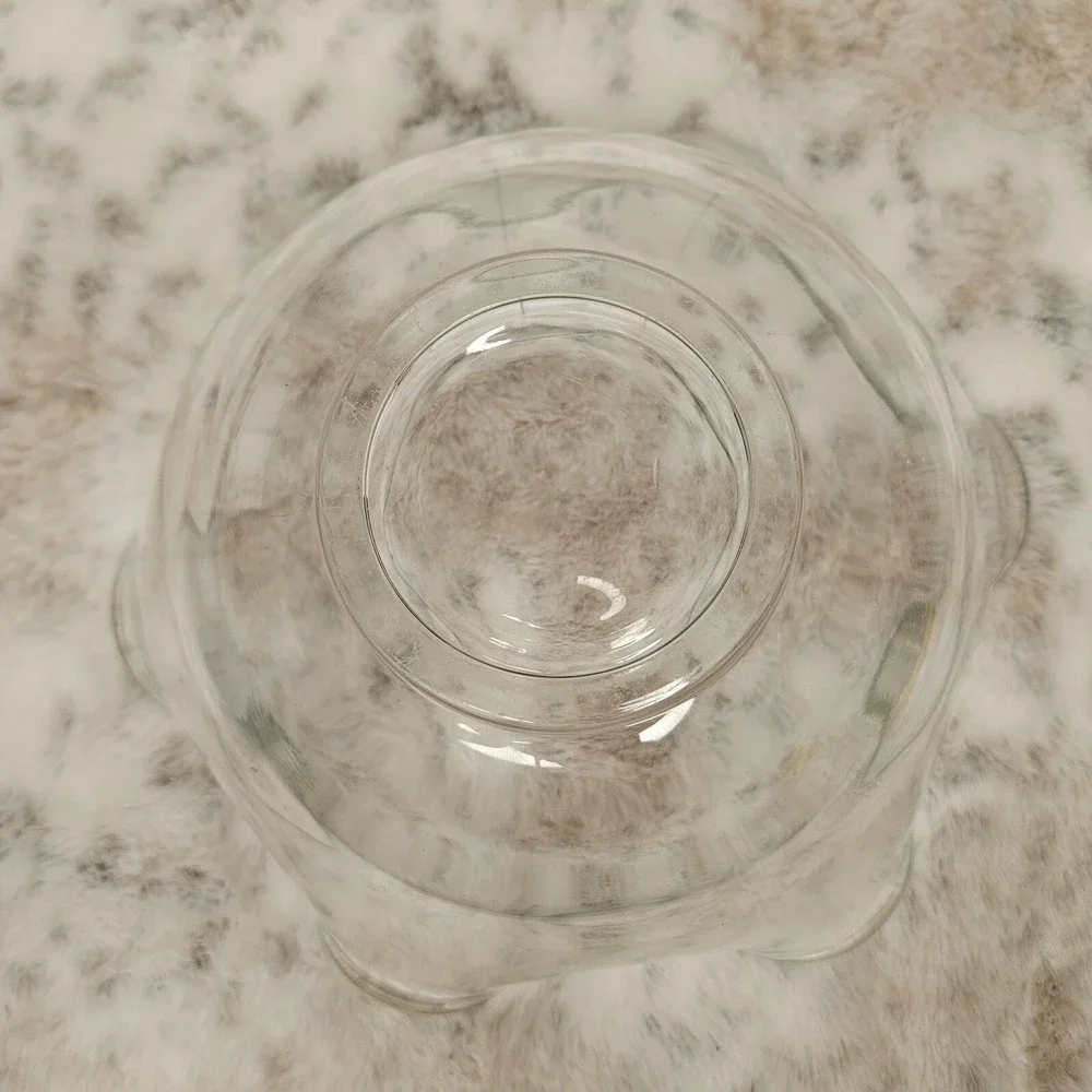 Clear Round Wave Glass Bowl Unbranded Food‎ Serving Decor Heavy 3lbs Versatile